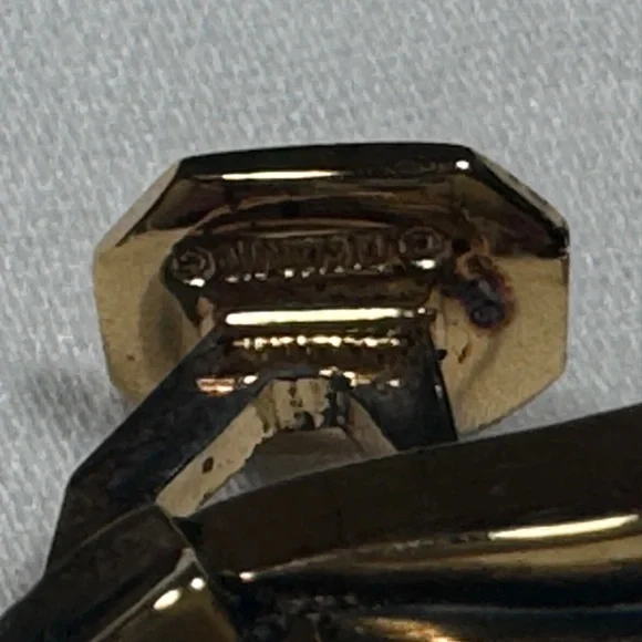 VTG Rick Cameron Wolf Head Cufflinks - Vermeil 925 Silver-Gilt 24k Gold Wildlife